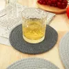 Table Mats Pans Mat Natural Cotton Coasters Placemats For Kitchen Accessories Round Coffee Tea Cup Heat Resistant Desktop Decor