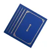 4 PCS Black Folder Award Certyfikat Uchwyt spersonalizowany folder Dokument Dyploma Navy Blue Covers Paper