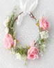 Ragazze Big Rose Flower Crown Crown Hand Hand Simulation Flowers Rural Rural Garlands Women Beach Head Bash A34317087279