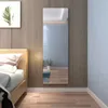 4pcs Automidido espelho acrílico Autadeiros flexíveis de adesivos à prova d'água para Art Door Larderobe Wall Banheiro decor