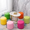 Luxury Household Kindergarten Color Small Stool Living Room Leather Sofa Round Tea Table Board Furniture