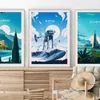 Минималистские войны плакат фильма плакат Tatooine Hoth Sparif Naboo Wall Art Picture Picture Print для гостиной домашней декор подарка подарка