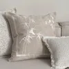 Pillow Cream Style Pillows Chinese Bamboo Embroidery Case 50x50 Decorative Cover For Sofa Living Room Home Decorations