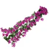 Decorative Flowers Artificial Violet Ivy Simulation Vines Hanging Garland Wall String For Wedding Home Office Garden Decoration