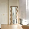 Irregular Art Floor Mirror Nordic Design Decorations Living Room Wavy Frame Full Length Mirror Home Design Spiegel Korean Decor