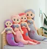 60cm150cm Simulation Mermaid Plush Toys Kids Girls Cartoon Fish Stuffed Dolls Sofa Cushion Pillow Girlfriend Birthday Gifts Decor7487474