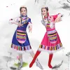 中国のフォークダンスコスチュームハンフ服古代国立モンゴルダンスエスニックマイノリティコスチューム伝統的なチベットダンス