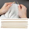 Double End Crochet Bamboo Tunisian Crochet Hooks Knitting Needles Set Ergonomic Weave Craft Rochet Hook For Household DIY Lovers