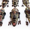 Arti e mestieri maschera africana pendente retrò kenya maschera creativa a sospensione per artigianato dipinto a mano decorazioni industriali decorazioni per la casa l49