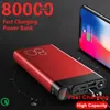 80000Mahhigh Capacity Portable With LED Light Digital Display tcharger Travel Snabb laddning Powerbank för Xiaomi Samsung iPhone