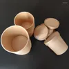 Copos descartáveis canudos 20pcs/conjunto de papel xícara de papel com tampa de chá de chá preparar recipientes de sobremesa de sobremesas de cozinha suprimentos de festa