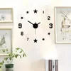 Horloges murales 1pc 40cm Black Star Mute Mute DIY Clock pour le salon CHAMBRE BURIS MOURNAL MAIS