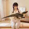 Fyllda plyschdjur simulerade Crocodile Plush Toys Stuffed Soft Lifelike Animal Dolls Creative Birthday Present For Children Boy Home Decoration L411