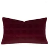 Kudde Square Pillow Case Modern Simple Light Luxury Red Decorative Home El Bedroom Soffa Bed Soft midjefodral 45