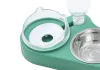 Pet Cat Feeder Bowl Automatisk matare Dispenser Pet Dog Food Water Fountain Double Bowl Drinking Höjda Standdiska skålar för katter