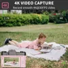 2024 Câmera digital de atualização 4K 56MP para fotografia Câmera de Vlogging de Uikicon com tela de 180 ° WIFI16X Digital Zoom 52mm Lente 2 baterias 32 GB TF (XJ-PINK1)