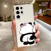 Grappige dierenvarkenskunny paren telefoonhoesje voor Samsung Galaxy S24 S23 S22 S21 S20 S20 Ultra Plus Fe Cute Bear Soft Cover Clear Fundas