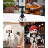 Tripods Kingjoy Mini Telefono Desktop Desktop Live Streaming Bracket con adattatore di clip per telefono per il selfie cellulare che ti spara a Vlog Photography