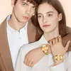 Montre-bracelets Liebig Japan Quartz Mouvement Corloge de bracelet Mâle Male Luxury Golden Full Steel Watches Men Casual 3BAR IMPHERPORH RELOJ HOMBRE