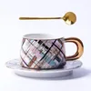 Tasses style européen Petite tasse de café de luxe Plat de thé nordique de l'après-midi