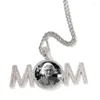 Pendant Necklaces Sublimation Neckchain Unique Mom Pattern Necklace Heat Transfer Collarbone Chain Jewelry Perfect Gift For Mother's Day