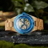 BOBO Bird Luxury Men's Automatic Mechanical Watch, Combining Wood and Alloy, Support Anpassad drop frakt