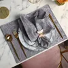 Table Notte 46x46cm Stone Linon lavé serviettes de mariage Dîner de mariage Placemat Pure Pure Pure Classical Home Decor