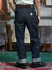 Jeans masculin 15 oz de taille haute B01 B01 Pantalon de travail vintage tenue pour hommes
