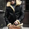 Men's Jackets Fur One-piece Leather Coat Winter Thick Warm Men Imitation Jacket Lapel Plus Fleece Windproof Tops