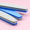 3Pcs Boat Shape Nail Files Pack 100 180 Grit Sanding Sandpaper Nails Buffer File For Manicure Blue&Grey Washable Nail Care Tools