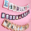 Frames 10PCS DIY Kraft Paper Po Frame With Clip 2M Rope Hanging Wall Pos Picture 3/4/5/6/7 Inch Booth Prop Home Decor