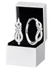 925 Sterling Silver Infinity Knot Hoop Earrings Original box for Women Girls Earring9527851