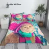 Belle feuille de lit de chat ensemble à imprimerie numérique Polyester Couvre plonge