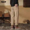 Hiqor en pantalones pantalon cargo pour hommes Pantalon d'automne printemps Homme Solide vintage Baggy Cargo Pantal