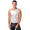 Mens Sparkle Cystrow -Tank Tops Klub nocny festiwale rave strój imprezowy odzież klubowa hip hop jazz taniec kostium