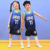 23 Summer Soccer Jersey Basketball Suit Set Primary School Childrens Performance Sports Competition Quick Dried Training Team Kit