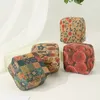 20pcs Cosmetic Bags Women Cork Leather Fruit Fish Printing Square Solid Large Capacity Makeup Bag Mix Color