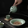 クリエイティブペタルセラミックポットベアリングホルダーHandamde ru Porcelain Dry Soaing Platform Water Storage Plate Kung Fu Tea Snack Tray