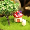 4 storlekar Fairy Garden Accessories Miniature Mushroom Prydnadsstaty Figurer Växtpottdocka Hemma trädgårdsdekor Craft Craft