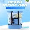 2 en 1 sac de plage sac enfants sable à l'extérieur pliable pliable portable pour enfants toys de plage sacs de vêtements de rangement