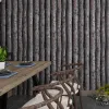 3D Vintage Style Faux Wood Panel Vinyl Wallpaper Roll Retro Brown Tree Branches Trunk PVC Cafe Bar Background Decor Wall Paper