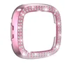 FitbitのPCケースVersa 4 Smart Watch Double-Row Diamond Protective Shell for Fitbit Sense 2バンパーアンチフォールフレームケース