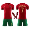 2021ポルトガル記念ホームサイズ7大人の子供用サッカージャージセット