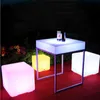 Tabouret de bar cube lumineux LED