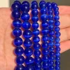 Echte natürliche blaue Steinperlen türquoises Amaat Amazonit Jades Tiger Eye Round Perlen für das Armbandschmuck des DIY -Paares