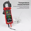 HT205DデジタルクランプメーターオートレンジトゥルーRMSスマートマルチメーター600A DC AC電流電圧メーターNCVイングラッシュ電流温度テスト