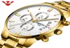 Nibosi assistir homens luxuosos famosos relógios Top Brand Men039s Moda Casual Dress Watch Gold Gold Quartz Relógio Relógio de pulso SAA9145932