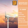 3kw Windmills Turbine Generator Power 3000w 48v 24v 12v 6 Blades With Off Grid System Mppt Hybrid Charge Controller For Home