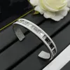 Designer Bracelets Womens Open Bangle Bracelets Stainless Steel Fashion Jewelry Crystal Cuff 18K Gold Bracelets Luxury Wristband Jewellery Wedding Gifts