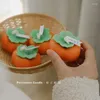 Ljushållare hand gåva orange persimmon diy skytte rekvisita kreativa dekorativa ornament simulerade fruktmanual